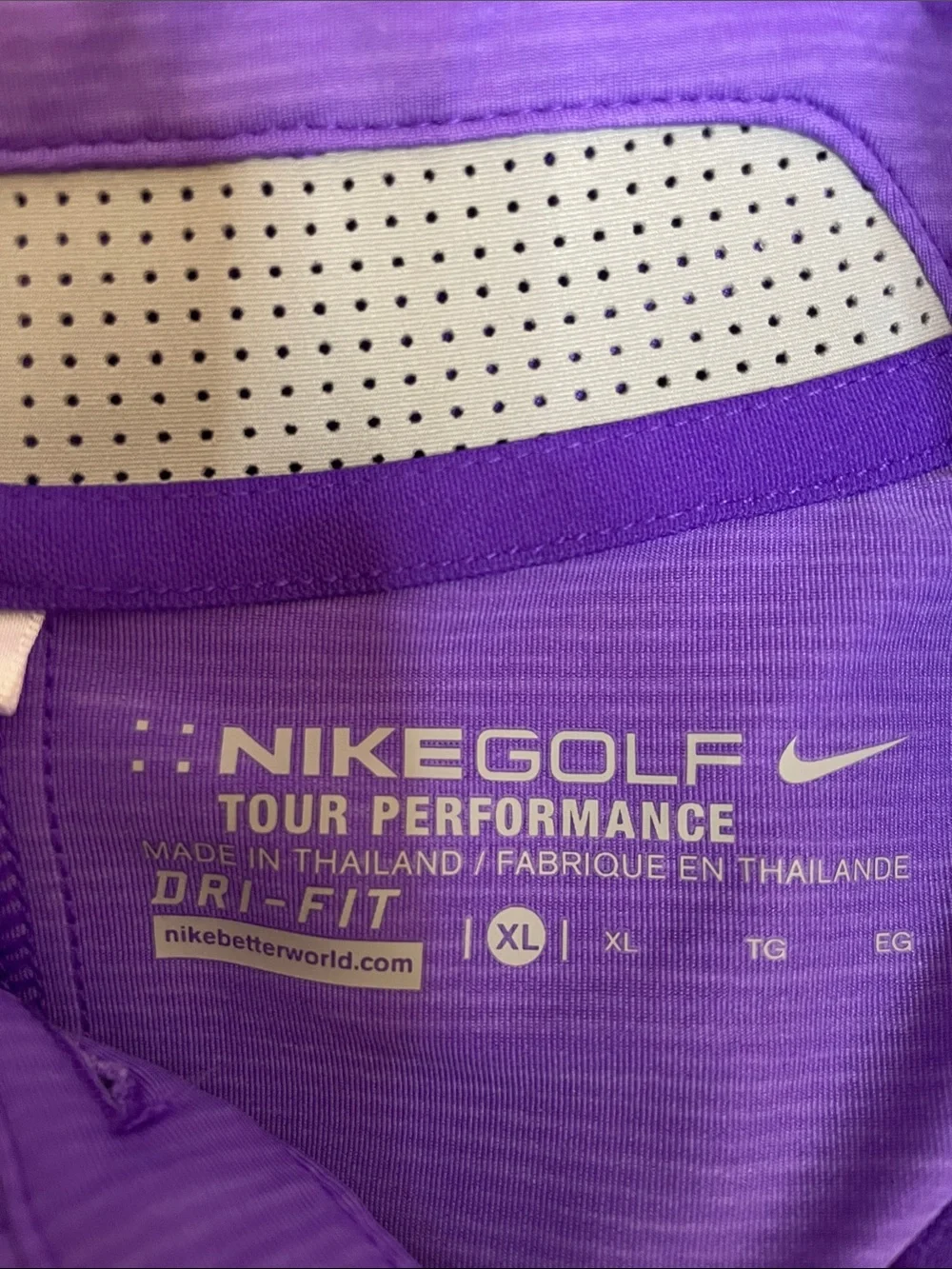 EUC Nike Golf Purple Short-Sleeve Athletic Polo - Sz Xl